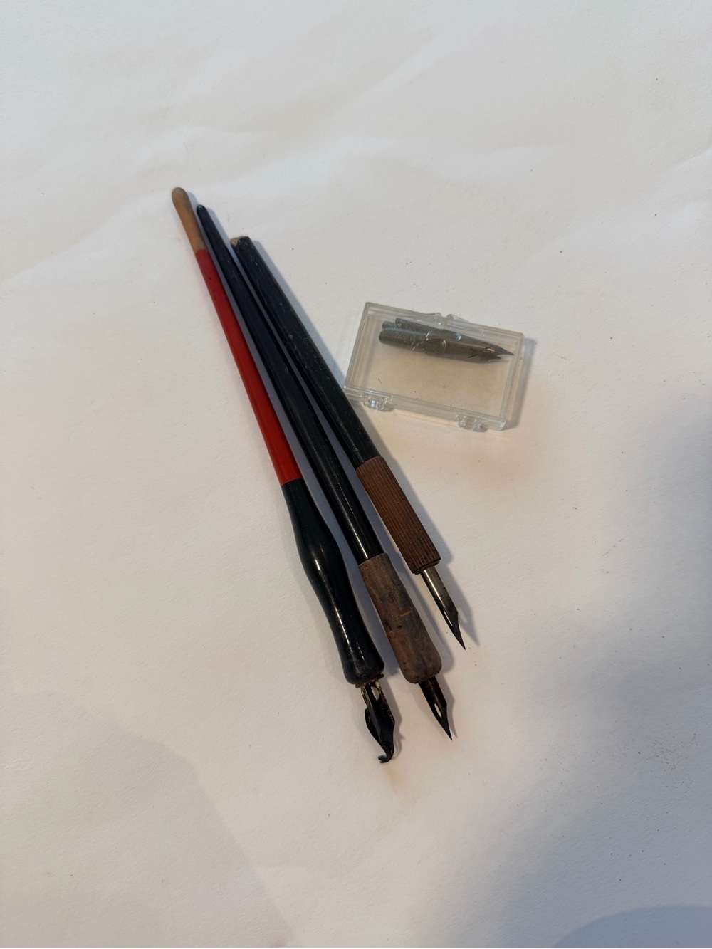 Vintage Calligraphy Dip Pen Lot – 3 Pen Holders + Assorted Nibs Made in Canada